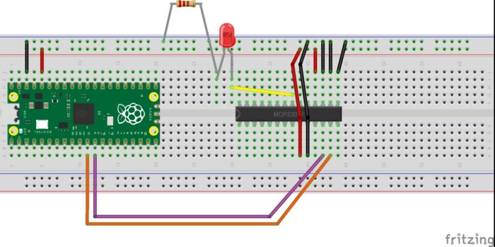 mcp23017-raspberryPico-connect