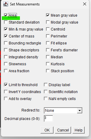 imagej-set-measurements