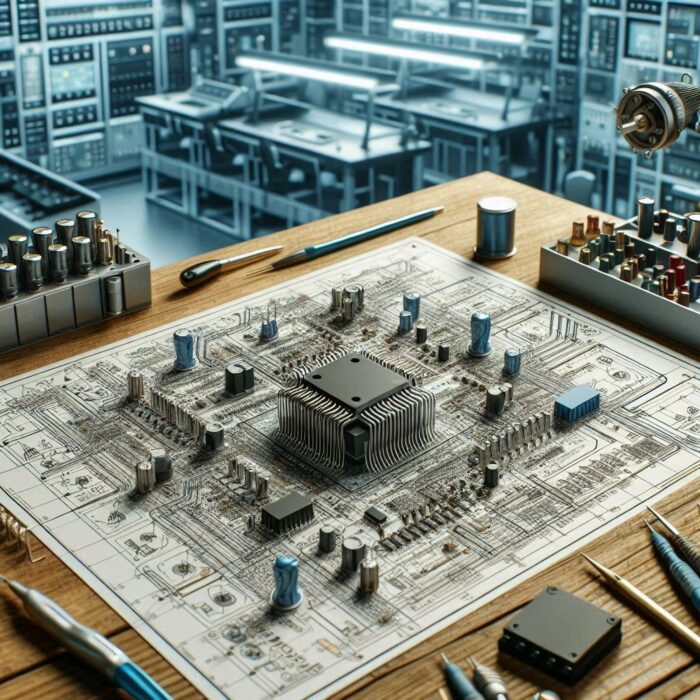 Blueprint-with-a-Circuit-Diagram